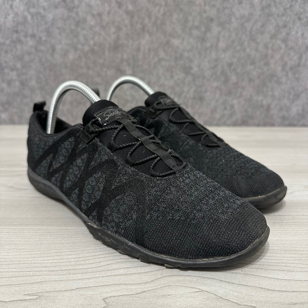 Skechers Breathe Easy Infi-Knity Sneakers Womens 9.5 Black‎ Relaxed Fit Slip On